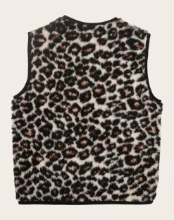 Pepitko Vest Wool Leopard Sleeveless Vest