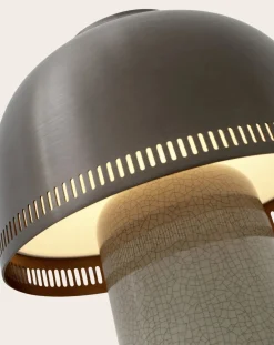 Portable Raku table lamp