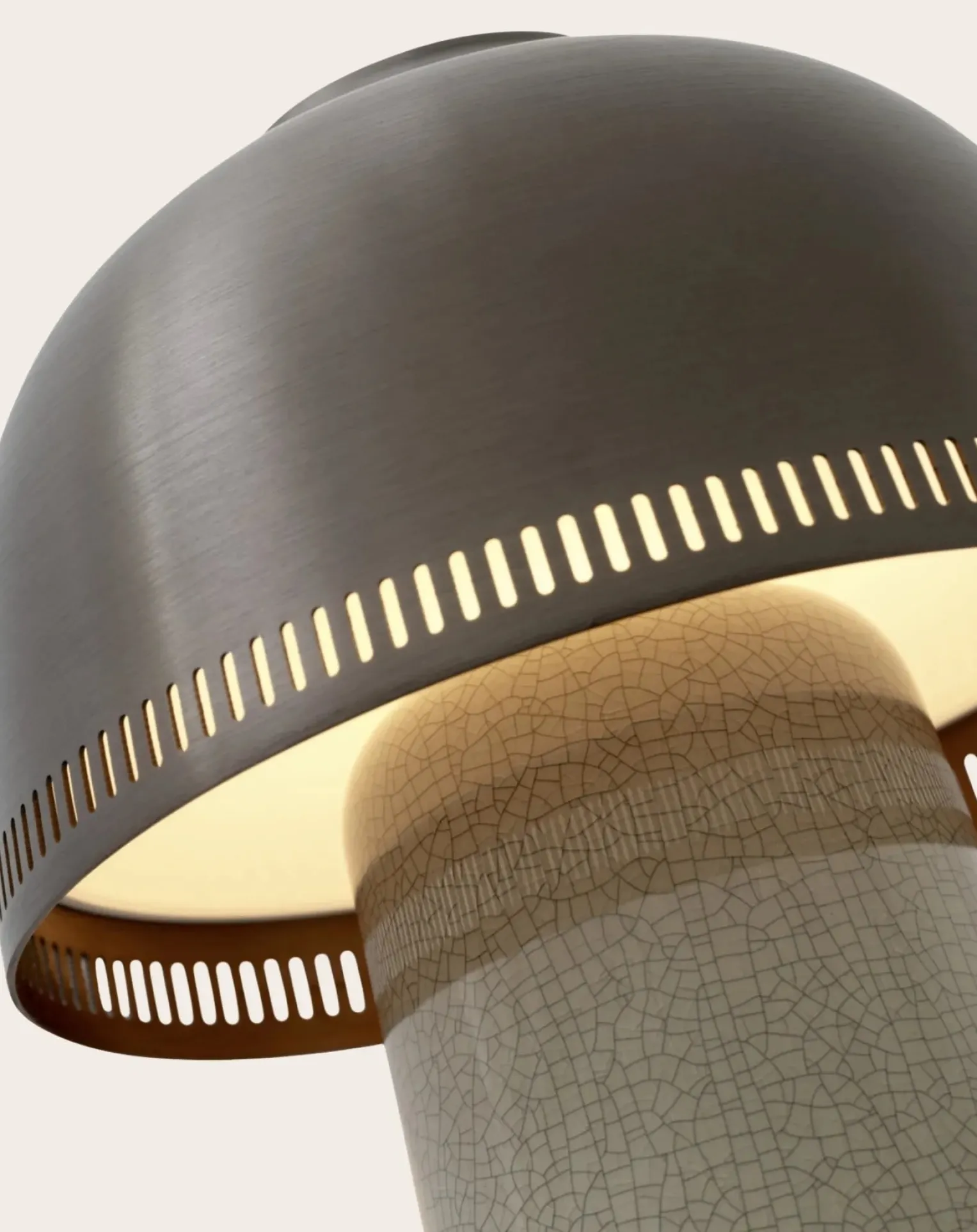 Portable Raku table lamp