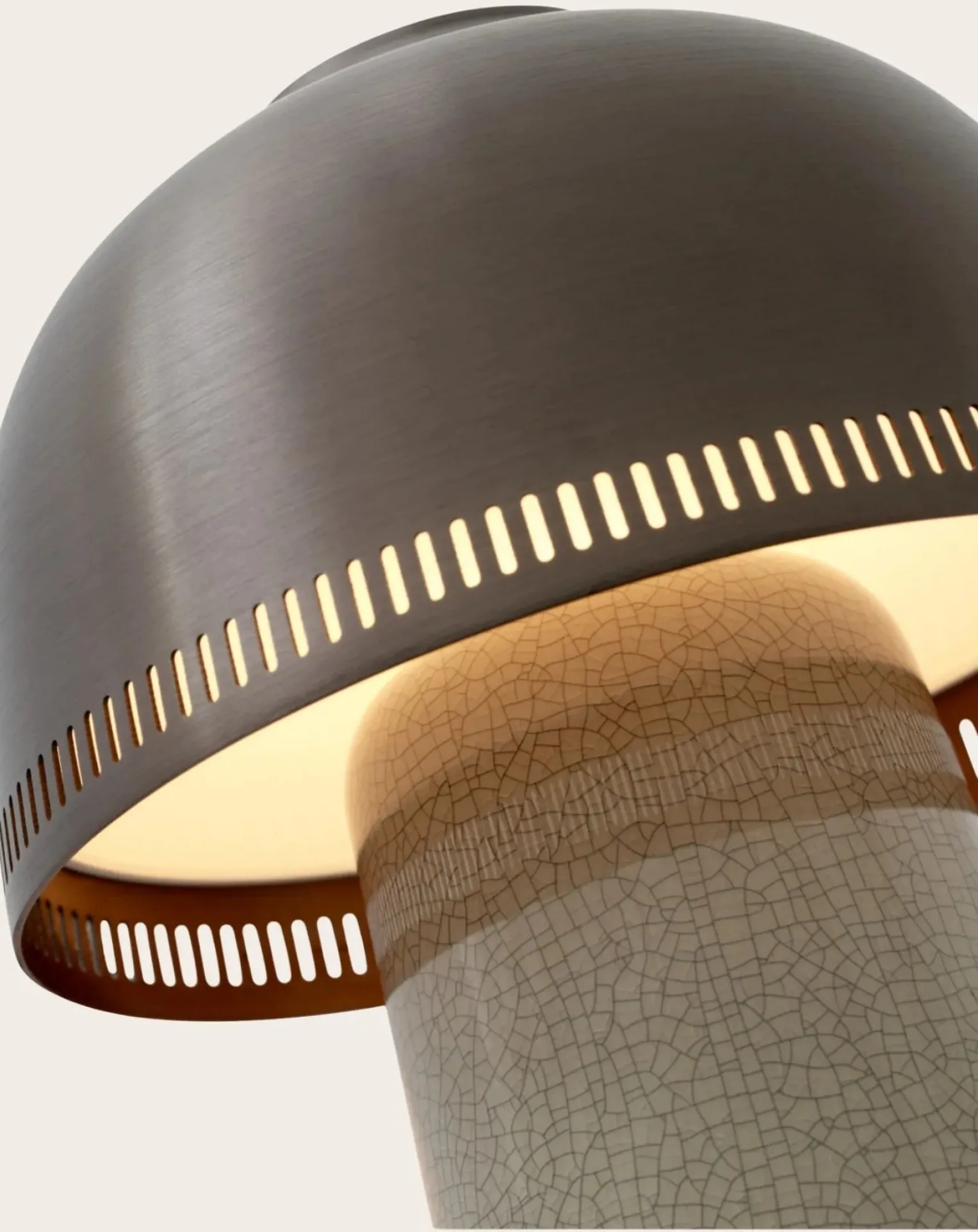 Portable Raku table lamp