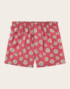 Red Flowers Organic Cotton boxer shorts