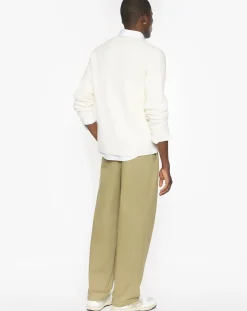 Ribbed Wool Fox Head Cardigan