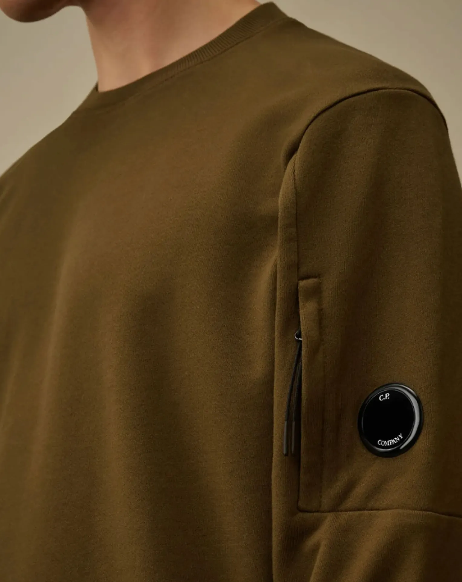 Scratchy Diagonal Molton Round Neck Sweatshirt