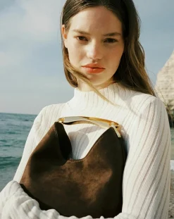 Small Boomerang Shearling bag