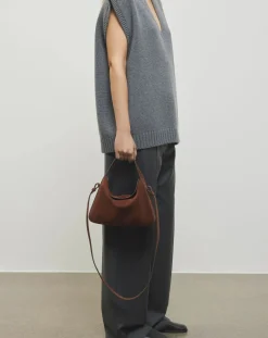 Soft Baguette Crossbody handbag in suede leather