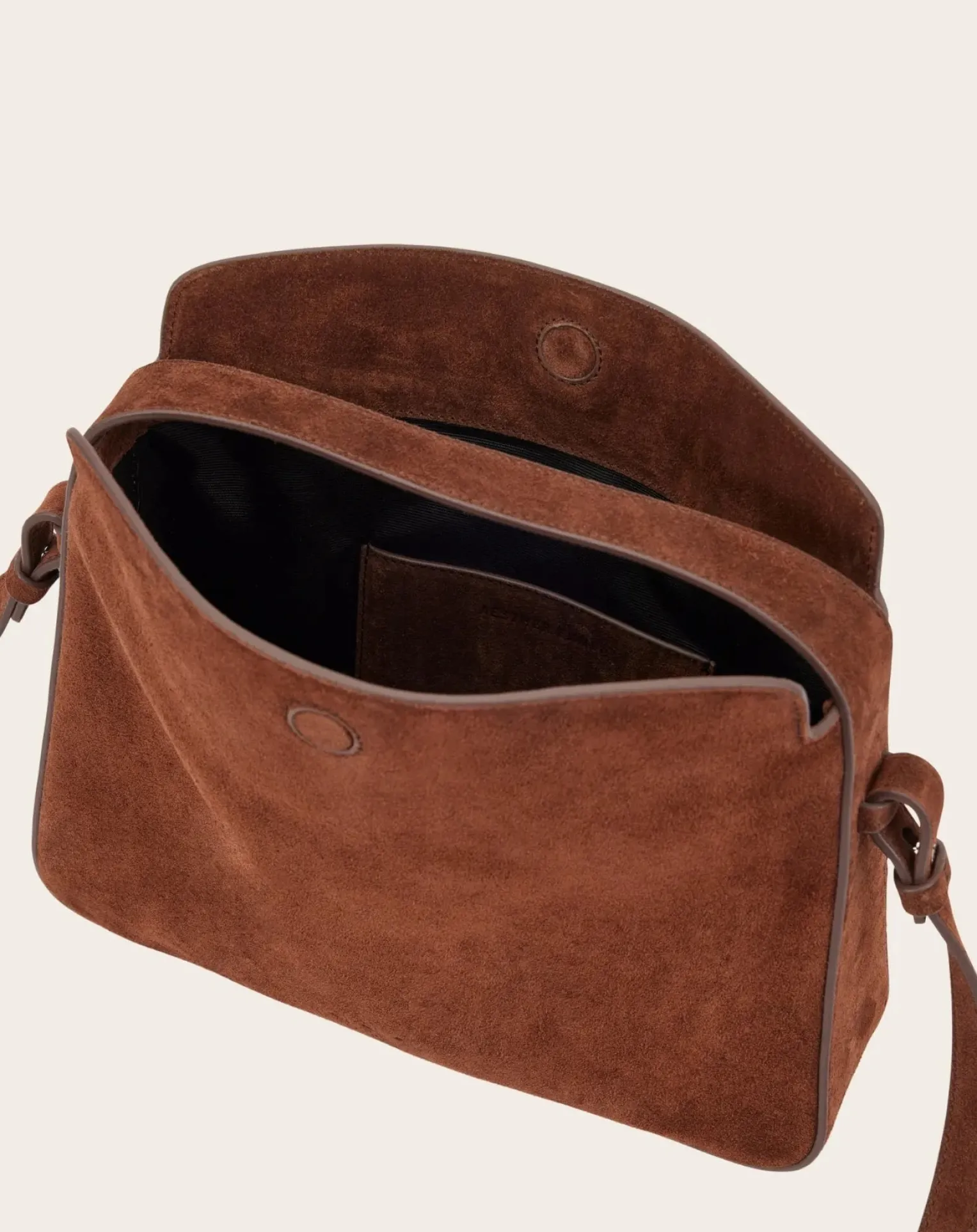 Soft Baguette Crossbody handbag in suede leather