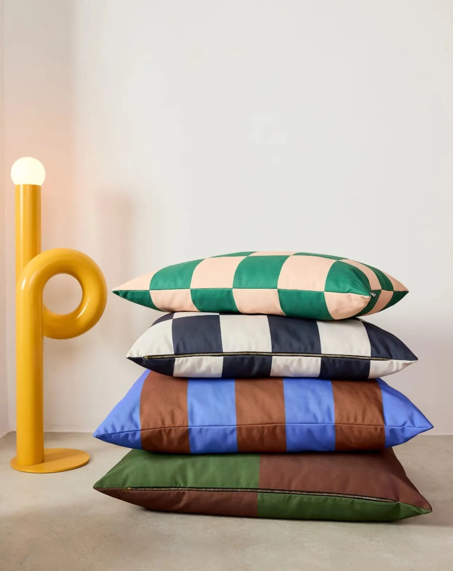 Striped dog mattress