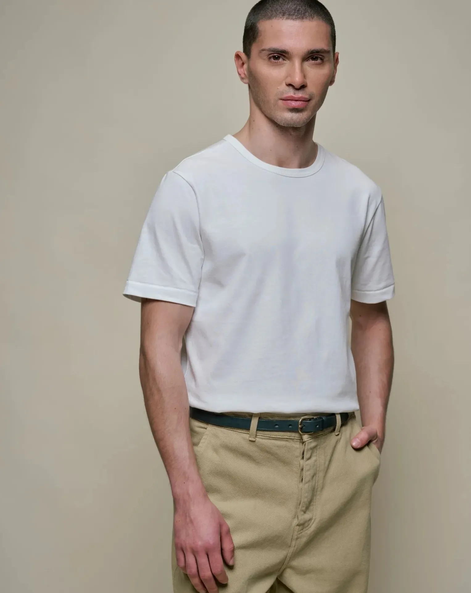 T- shirt Short Sleeve 2M15 Vintage Machine Refined Classic Fit T-Shirt Organic Cotton