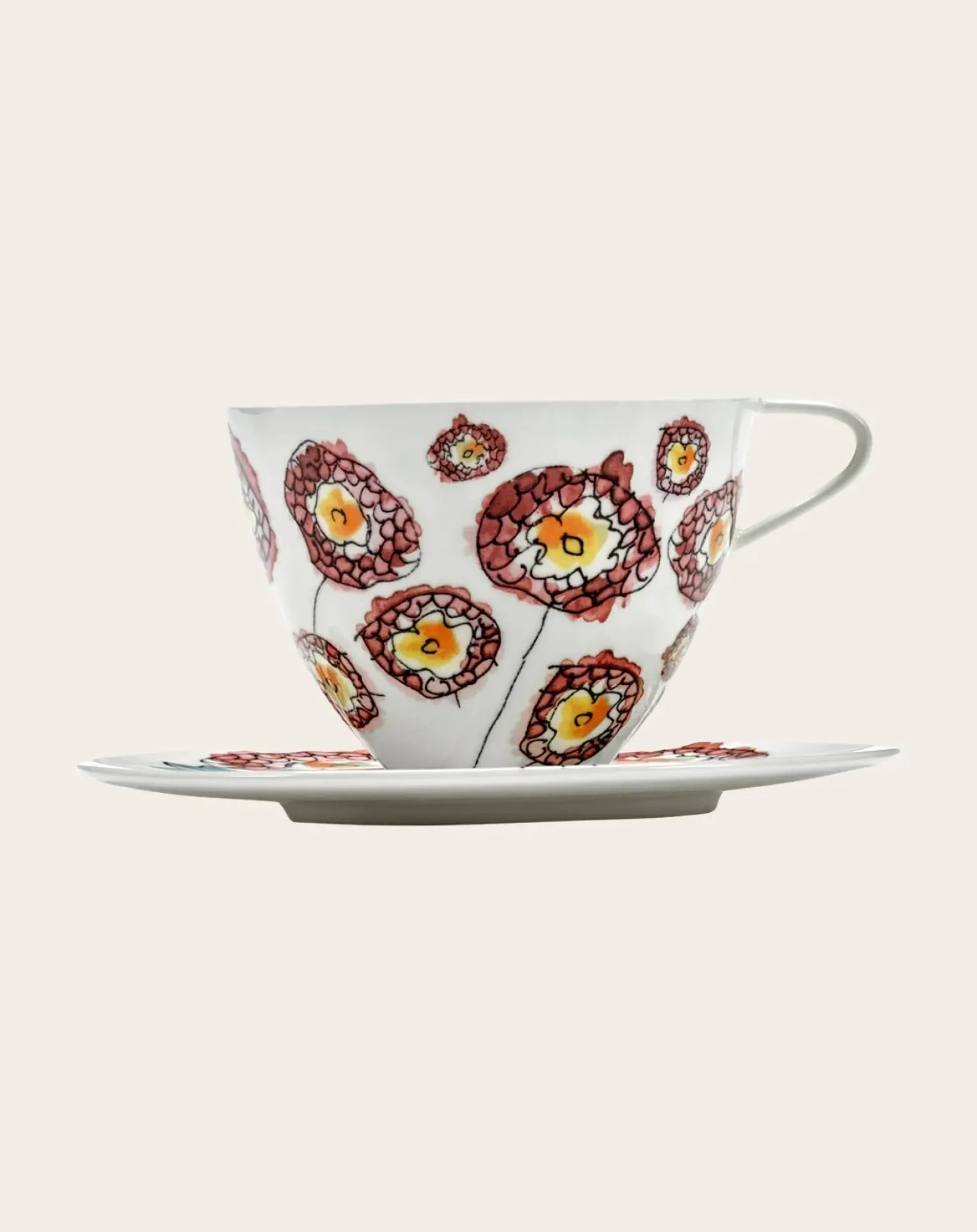 Tasse et sous-tasse à Café Anemone, Serax for Marni - Set de 2