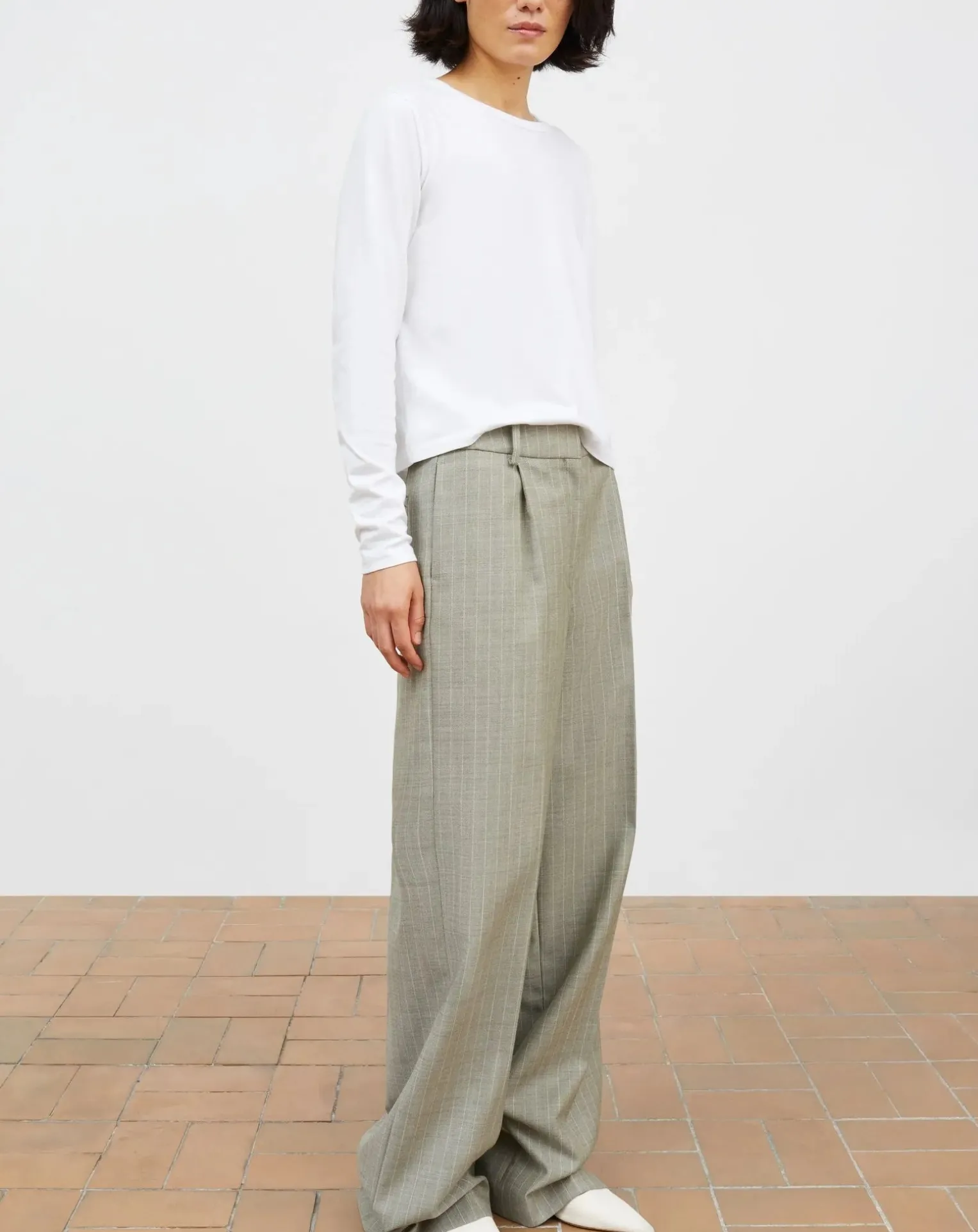 Thom Striped Wool Pants