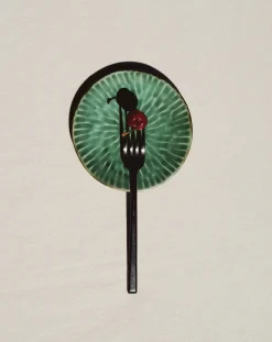 Verde Lanza plates, Pascale Naessens - Set of 2