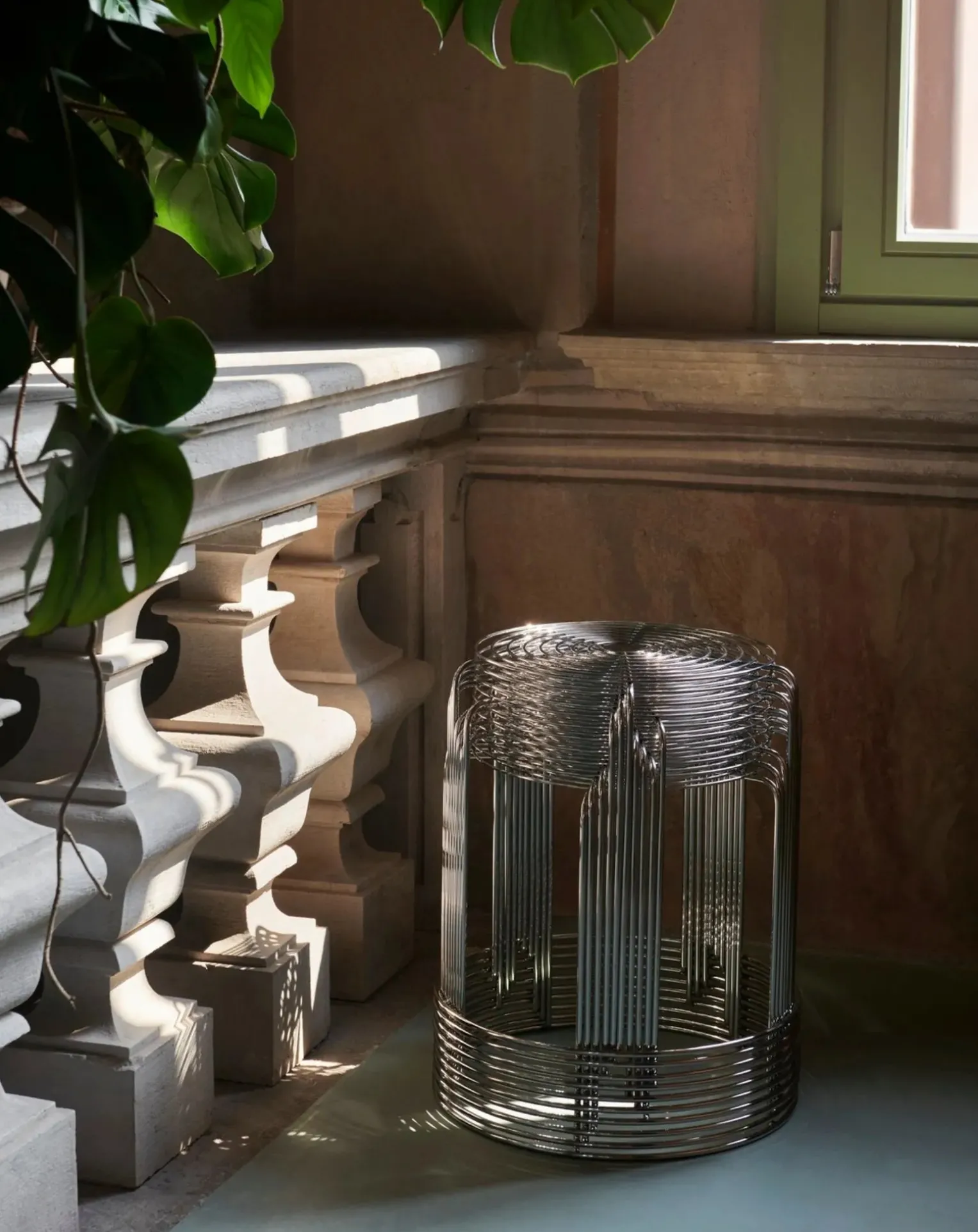 Wire VP11 stool, Verner Panton