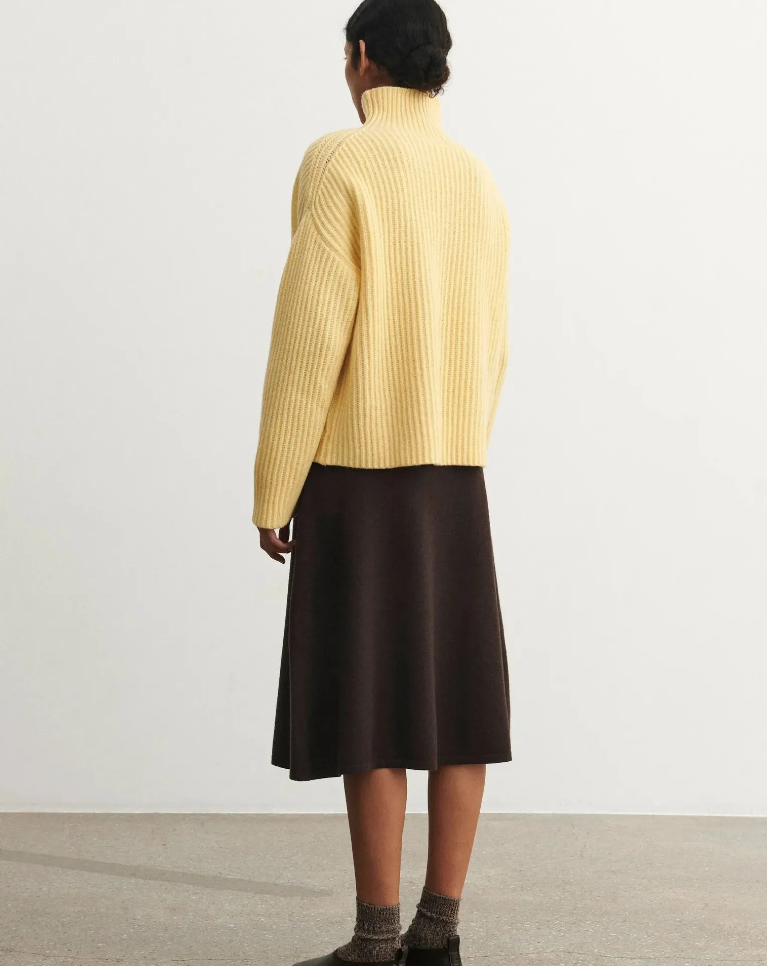 Wool Ribbed Sweater - Women's Collection