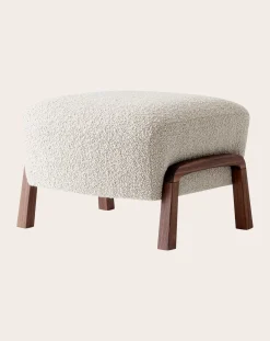 Wulff ATD3 Ottoman - Walnut Wood Legs