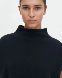 Ximena stand-up collar sweater in Yak wool