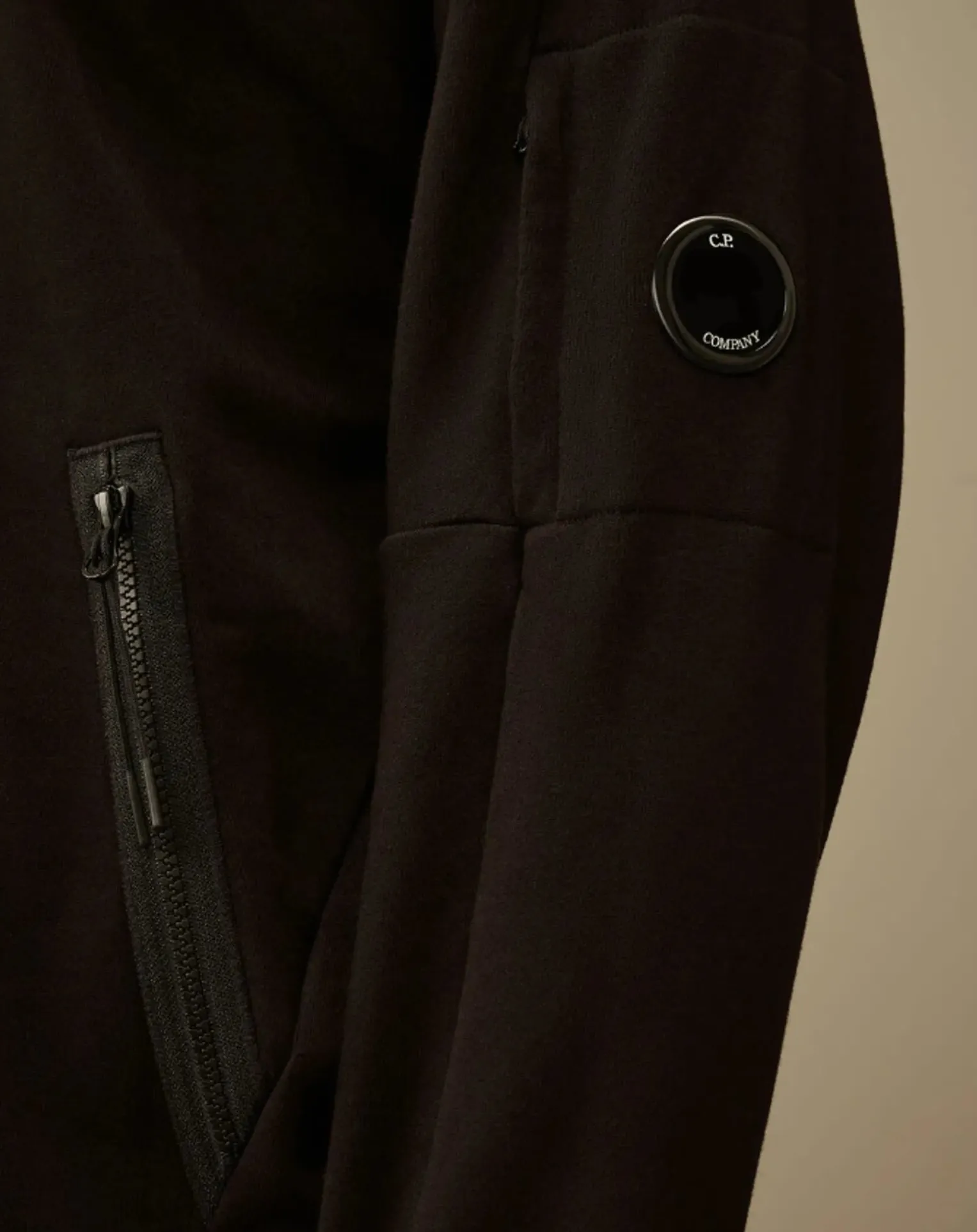 Zipped Hoodie Molton Diagonal Scratched