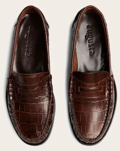 Zoe Crocodile Effect Loafers